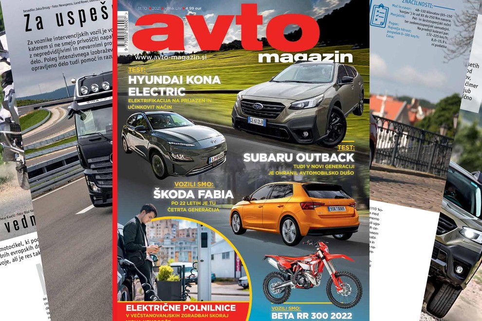 Izšel je novi Avto magazin: Polnjenje električnih vozil v večstanovanjskih objektih; vozila s prednostjo... testi: Subaru Outback, Hyundai Kona EV...